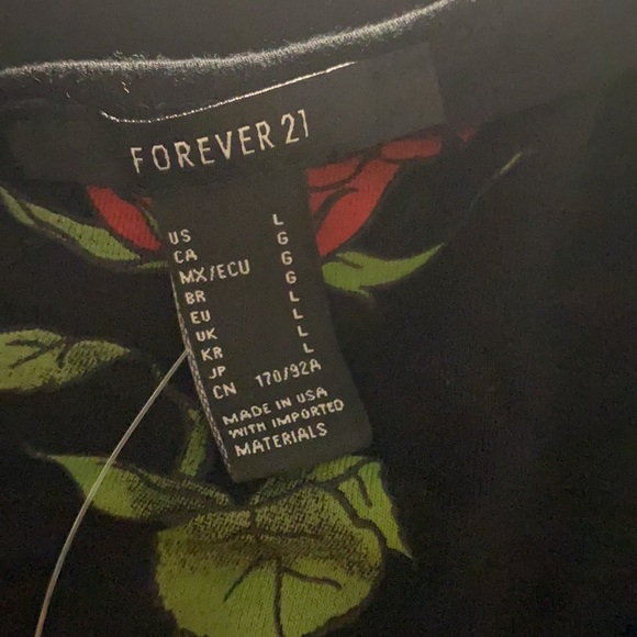 Forever 21 semi sheer crop top short sleeves - Picture 5 of 6